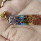 7 Chakra Orgone Pyramid with Flower of Life Symbol Stone Bracelet & Orgone Pendant Necklace Combo for Reiki Spiritual Healing Energy Generator Yoga Meditation