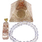 Quartz Crystal Orgone Pyramid Flower of Life Symbol Natural Stone Bracelet & Pendant Necklace Combo Kit for E Protection Reiki Spiritual Healing Positive Energy Generator Yoga Meditation