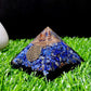 Orgone Crystal Pyramid with Flower of Life Symbol, Stone Bracelet & Orgone Pendant Necklace Combo for Prosperity, Reiki Spiritual Healing, Energy Generator, Yoga Meditation